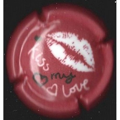 Capsule Champagne Série "Love" Rouge Orangé - "Kiss Love Orange"