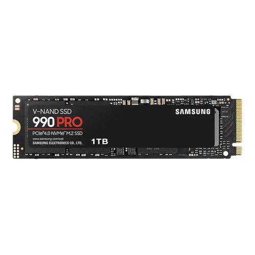 Samsung 990 PRO MZ-V9P1T0BW - SSD - chiffré - 1 To - interne - M.2 2280 - PCIe 4.0 x4 (NVMe) - AES 256 bits - TCG Opal Encryption 2.0