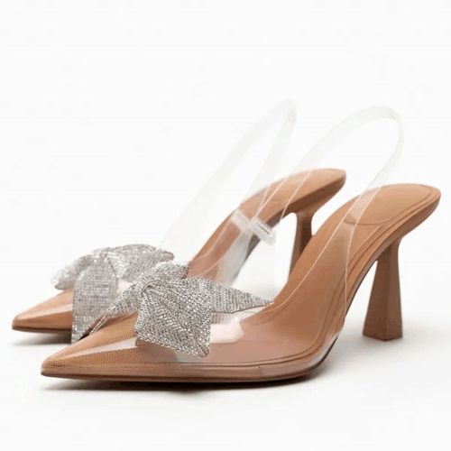 Chaussures Trafsandales Talons Hauts Pointus Pour Femmeescarpins Slingback Florauxlégantschaussures Talons Aiguillesnoirsexyixd'étéparkermode