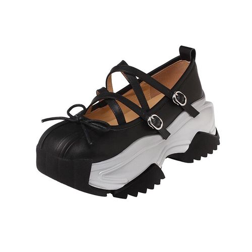 Chaussures Mocassins En Cuir Véritable Pour Femmeschaussures Plateforme De Printempsstyle Britanniquemode