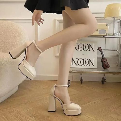 Chaussures Marychaussures Essence Pour Femmesescarpins Talons Hautsplateforme Imperméablechaussures Creusesoptiquemarque De Luxeprintempsautomne