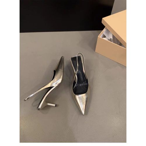 Chaussures Chaussures Bride Arrière Talons Hauts Pour Femmesmules Enfilerélégantestemporellespointuesparkernouvelle Marque De Modeprintempsg307