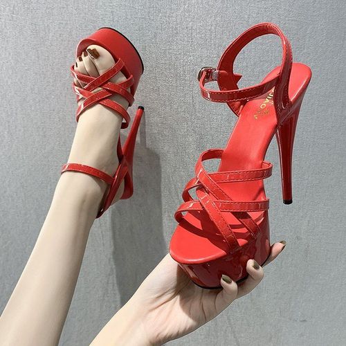 Chaussures Sandales Plateforme Coordonnantes Pour Femmestalon Super Hauttalons Finsmodèle De Passerelle Européen Et Américainété5cm