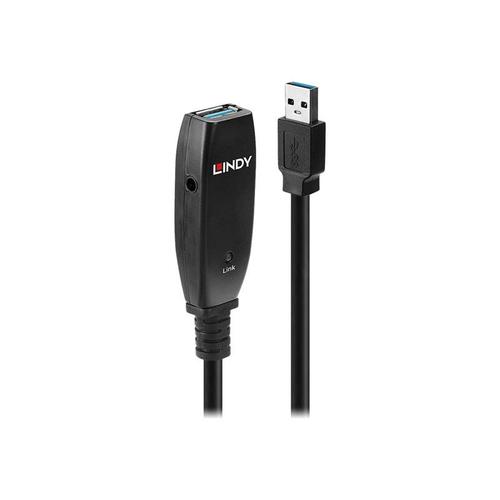 Lindy - Rallonge de câble USB - USB type A (M) pour USB type A (F) - USB 3.0 - 3 m - rond, actif