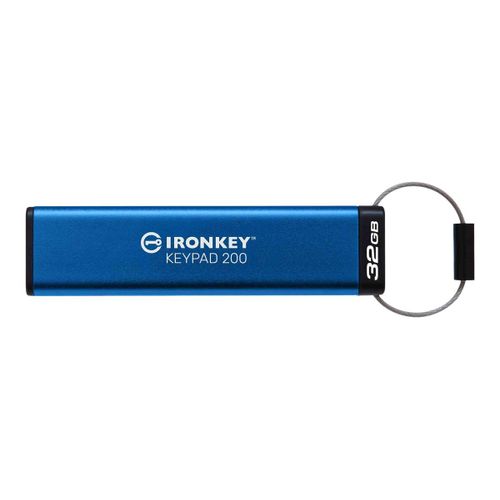 Kingston IronKey Keypad 200 - Clé USB - chiffré - 32 Go - USB 3.2 Gen 1