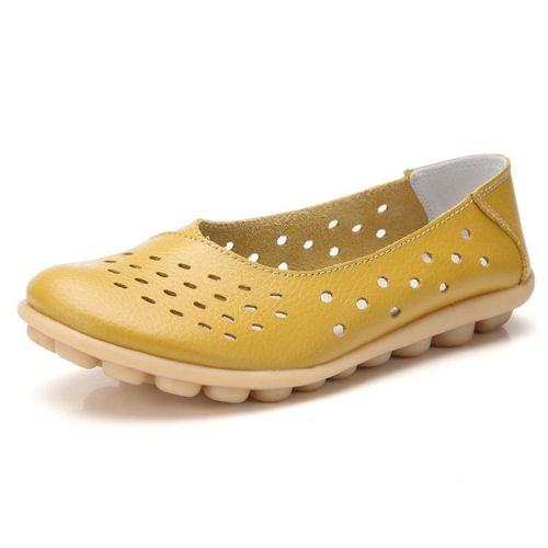 Woizgic-Mocassins Plats En Cuir Véritable Pour Femme,Chaussures Colorées À Enfiler,Grande Taille 43 44,Printemps Et Été