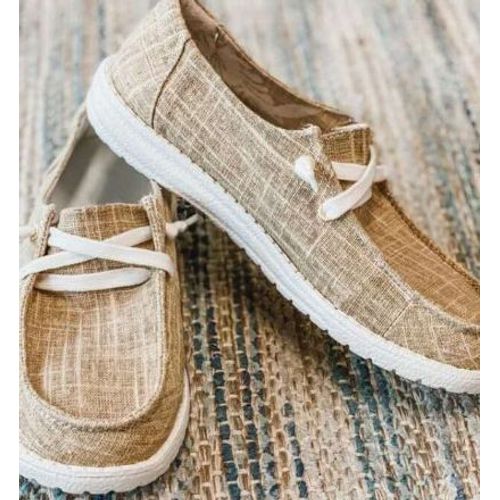 Chaussures En Toile Pour Femmes,Baskets Plates Respirantes,Mocassins Décontractés,Chaussures De Sport De Marche,Mode Estivale,Taille 43,Wsh4461