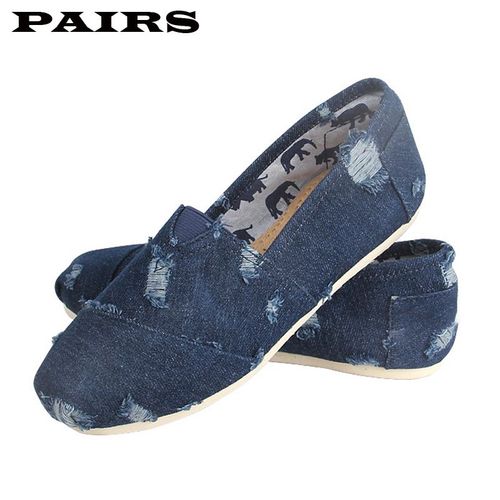 Mocassins Plats Peu Profonds Pour Femmes Et Hommes,Chaussures En Toile Pour Femmes,Chaussures Décontractées En Denim,Chaussures Confortables Et Respirantes Pour Dames,Grande Taille 44,Printemps
