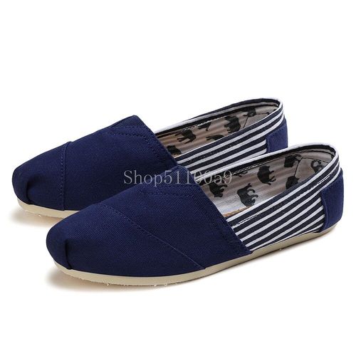 Mocassins Plats Peu Profonds Pour Femmes Et Hommes,Chaussures En Toile Pour Femmes,Chaussures Décontractées En Denim,Chaussures Confortables Et Respirantes Pour Dames,Grande Taille 44,Printemps