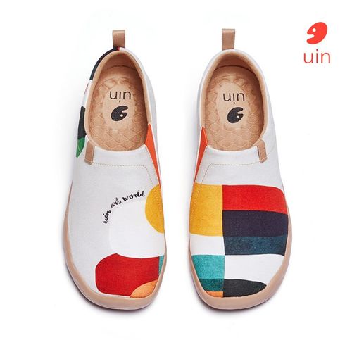 Chaussures Uinmocassins Légers Peints Pour Femmechaussures Décontractées Confortablesbaskets De Marche En Toilemode