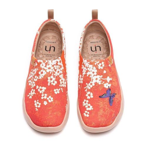 Chaussures Uinmocassins Légers Peints Pour Femmechaussures Décontractées Confortablesbaskets De Marche En Toilemode