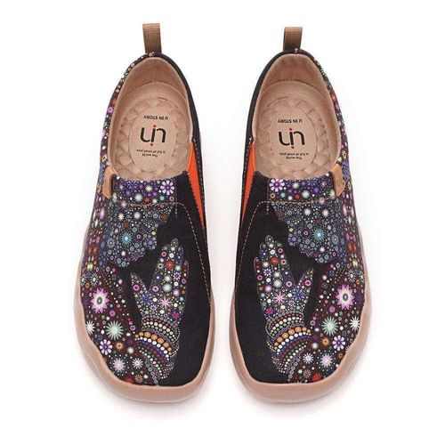 Chaussures Uinmocassins Légers Peints Pour Femmechaussures Décontractées Confortablesbaskets De Marche En Toilemode