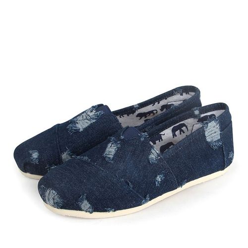 Mocassins Plats Peu Profonds Pour Femmes Et Hommes,Chaussures En Toile Pour Femmes,Chaussures Décontractées En Denim,Chaussures Confortables Et Respirantes Pour Dames,Grande Taille 44,Printemps