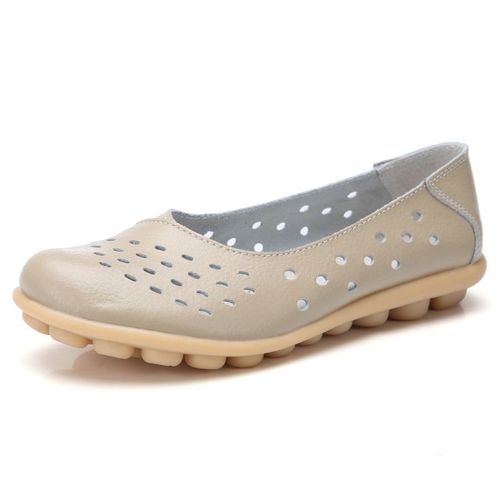 Chaussures D'été Décontractées Pour Femmes,Mocassins En Caoutchouc Découpés,Antidérapants,Respirants Pour Femmes,Grande Taille 35-44