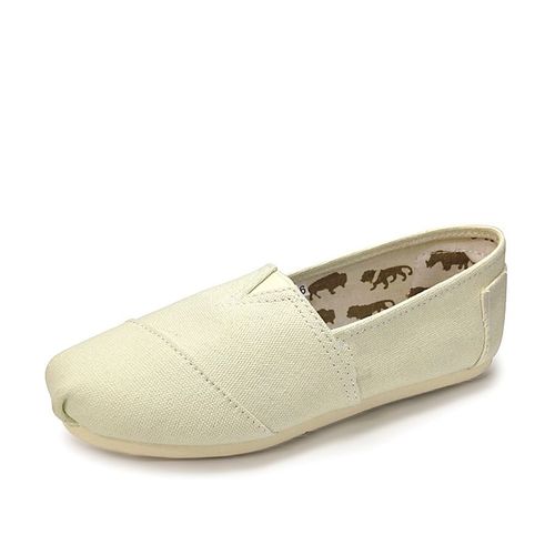 Mocassins Confortables En Toile Pour Femme,Chaussures Décontractées,Rouge,Dégradé,Classique,Couple,Printemps,Été - 38