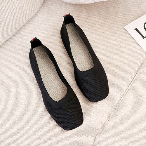 Chaussures Mocassins En Maille Respirante Pour Femmeschaussures D'étémode Confortablecarré Parkerappartements Décontractés