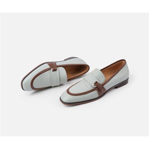 Chaussures Mocassins Rétro En Cuir Véritable Pour Femmeschaussures Enfilercouleurs Mélangéeschaussures Parker Carréeschaussures Plates Pour Femmesprintemps