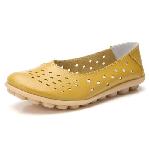 Chaussures D'été Décontractées Pour Femmes,Mocassins En Caoutchouc Découpés,Antidérapants,Respirants Pour Femmes,Grande Taille 35-44