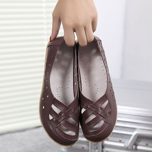 Chaussures Mocassins Plats En Cuir Véritable Pour Femmeschaussures Enfilerchaussures Décontractées Pour Femmesmode Féminine