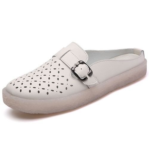 Chaussures Chaussures Décontractées En Cuir Pour Femmesdemimocassins Découpés Pour Dameschaussures Platesmocassins Pour Femmesmarque De Luxedemipantoufles