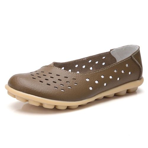 Woizgic-Mocassins Plats En Cuir Véritable Pour Femme,Chaussures Colorées À Enfiler,Grande Taille 43 44,Printemps Et Été