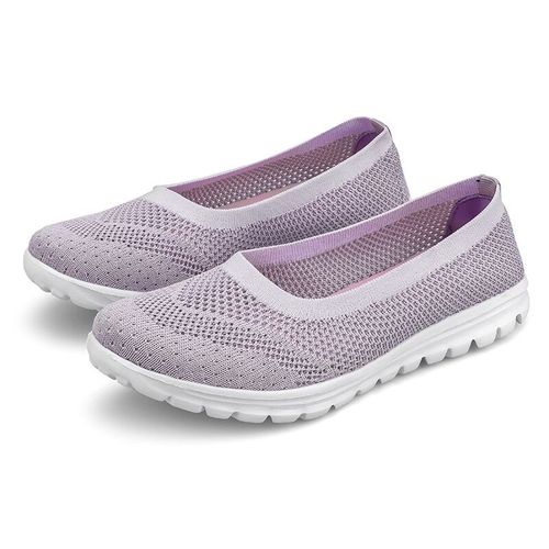 Chaussures Baskets En Maille Enfiler Pour Femmesmocassins Platschaussures De Marche Respirantes Décontractéeschaussures De Tennis Souplesmode Féminineété