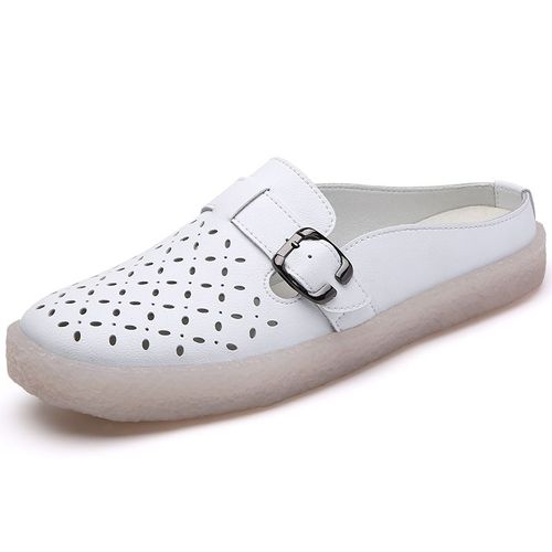 Chaussures Chaussures Décontractées En Cuir Pour Femmesdemimocassins Découpés Pour Dameschaussures Platesmocassins Pour Femmesmarque De Luxedemipantoufles