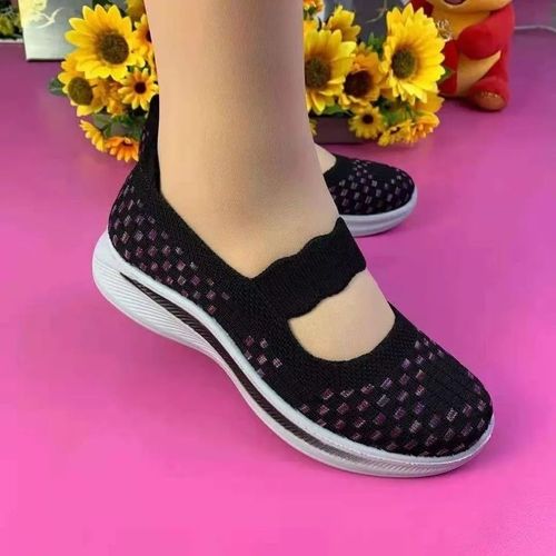 Chaussures Mocassins En Maille Spinale Pour Femmeschaussures Essence Marybaskets Compenséesballerines D'étéconfortableselmainlady