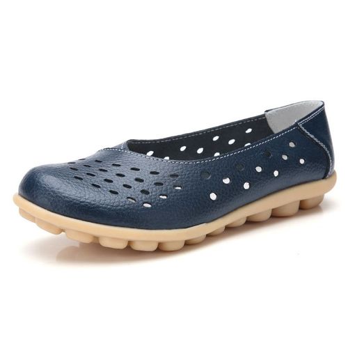 Woizgic-Mocassins Plats En Cuir Véritable Pour Femme,Chaussures Colorées À Enfiler,Grande Taille 43 44,Printemps Et Été