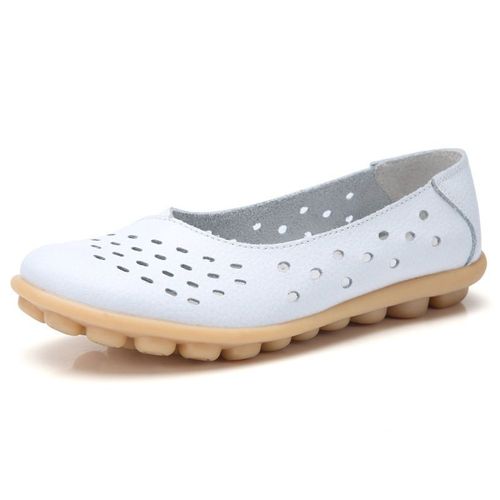 Woizgic-Mocassins Plats En Cuir Véritable Pour Femme,Chaussures Colorées À Enfiler,Grande Taille 43 44,Printemps Et Été