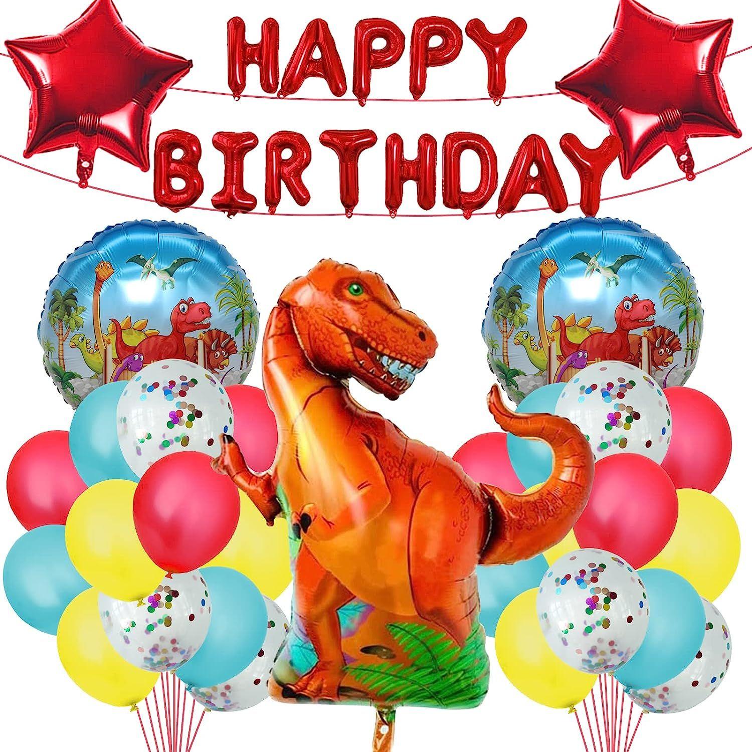 DIWULI Ballon Dinosaure XXL - Happy Birthday Anniversaire Dinosaure, Ballon  Dinosaure Anniversaire, Joyeux Anniversaire Grande Gonflable Enfant Garcon