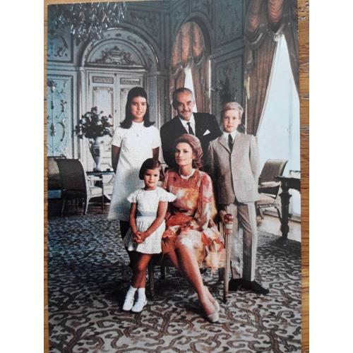 Carte Postale De La Famille De Monaco.Le Prince Souverainla Princesse Grace Le Prince Albert La Princesse Caroline La Princesse Stéphanie De Monaco