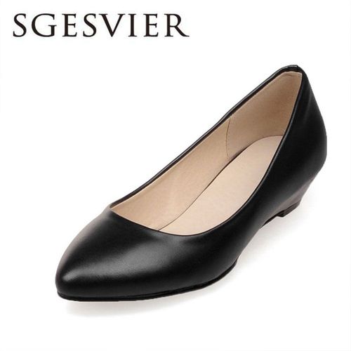 Sgesvier-Escarpins À Tête Pointue Pour Femmes,Chaussures À Talons Bas,Chaussures À Enfiler Peu Profondes,Escarpins Blancs Et Noirs,Chaussures Pour Dames,32-48,Ox094