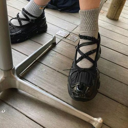 Chaussures Mary Jane Pour Femmes,Baskets De Créateurs De Mode,Chaussures Décontractées À Plateforme Plate Lolita,Uniforme, - 35