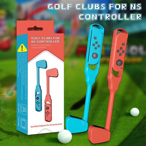 Manette De Jeu De Golf Détachable Rouge Bleu 2 Pièces Support De Joypad De Sport Joystick Télécommande Poignée Pour Nintendo Switch Accessoires