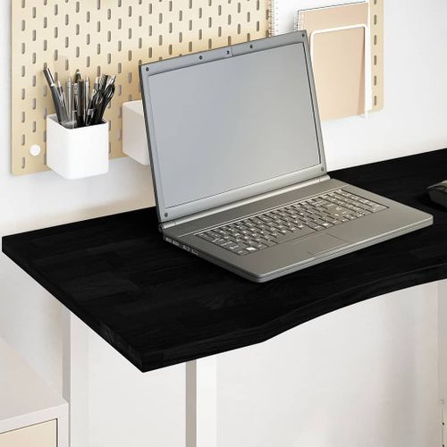 Vidaxl Dessus De Bureau Marron Foncé Bois Chêne Massif Rectangulaire