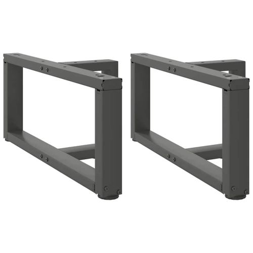 Vidaxl Pieds De Table Basse Forme De T 2pcs Anthracite 70x25x(30-31)Cm