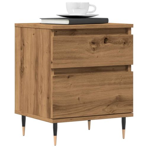 Vidaxl Table De Chevet Chêne Artisanal 40x35x50 Cm Bois D’Ingénierie