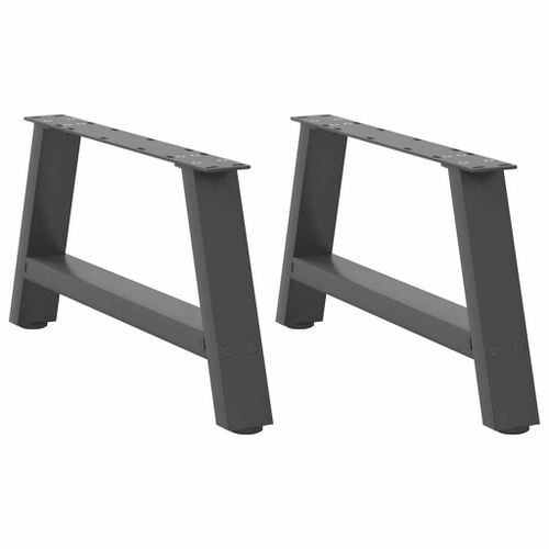 Vidaxl Pieds De Table Basse Forme De A 2 Pcs Anthracite 60x(30-31) Cm