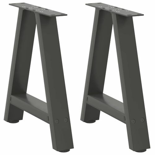 Vidaxl Pieds De Table Basse Forme De A 2 Pcs Anthracite 50x(42-43) Cm