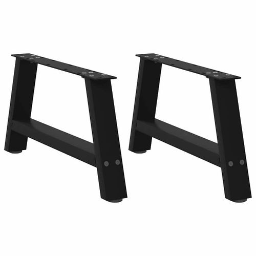 Vidaxl Pieds De Table Basse Forme De A 2 Pcs Noir 60x(30-31) Cm Acier