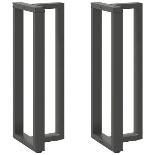 Vidaxl Pieds De Table De Bar Forme De T 2 Pcs Anthracite Acier