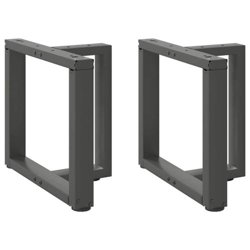 Vidaxl Pieds De Table Basse Forme De T 2pcs Anthracite 50x25x(42-43)Cm