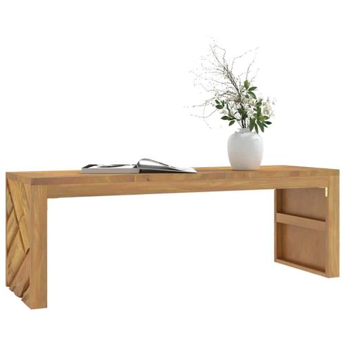 Vidaxl Table Basse 110x35x38 Cm Bois Massif De Teck