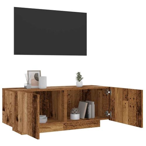 Vidaxl Meuble Tv Vieux Bois 100x35x40 Cm Bois D'ingénierie