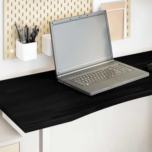Vidaxl Dessus De Bureau Marron Foncé Bois Chêne Massif Rectangulaire