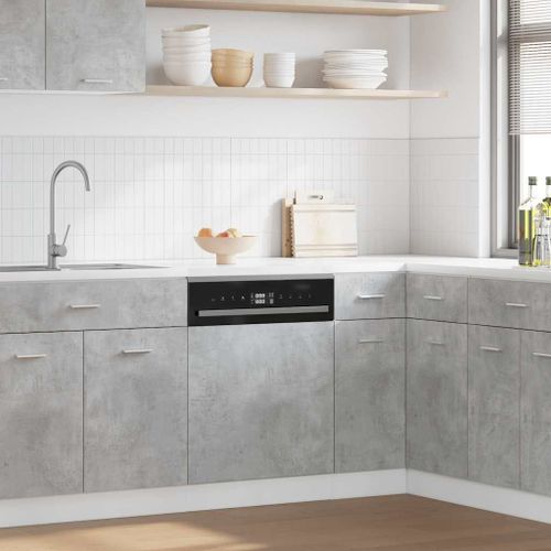 Vidaxl Panneau De Lave-Vaisselle Gris Béton 45x3x67 Cm