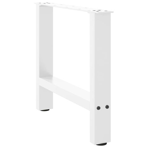 Vidaxl Pieds De Table Basse Blanc 2 Pcs 42×50 Cm Acier