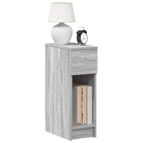Vidaxl Tables De Chevet Avec Tiroir 2 Pcs Sonoma Gris 20x36x60 Cm