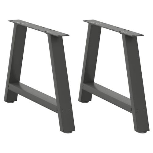 Vidaxl Pieds De Table Basse Forme De A 2 Pcs Anthracite 70x(42-43) Cm